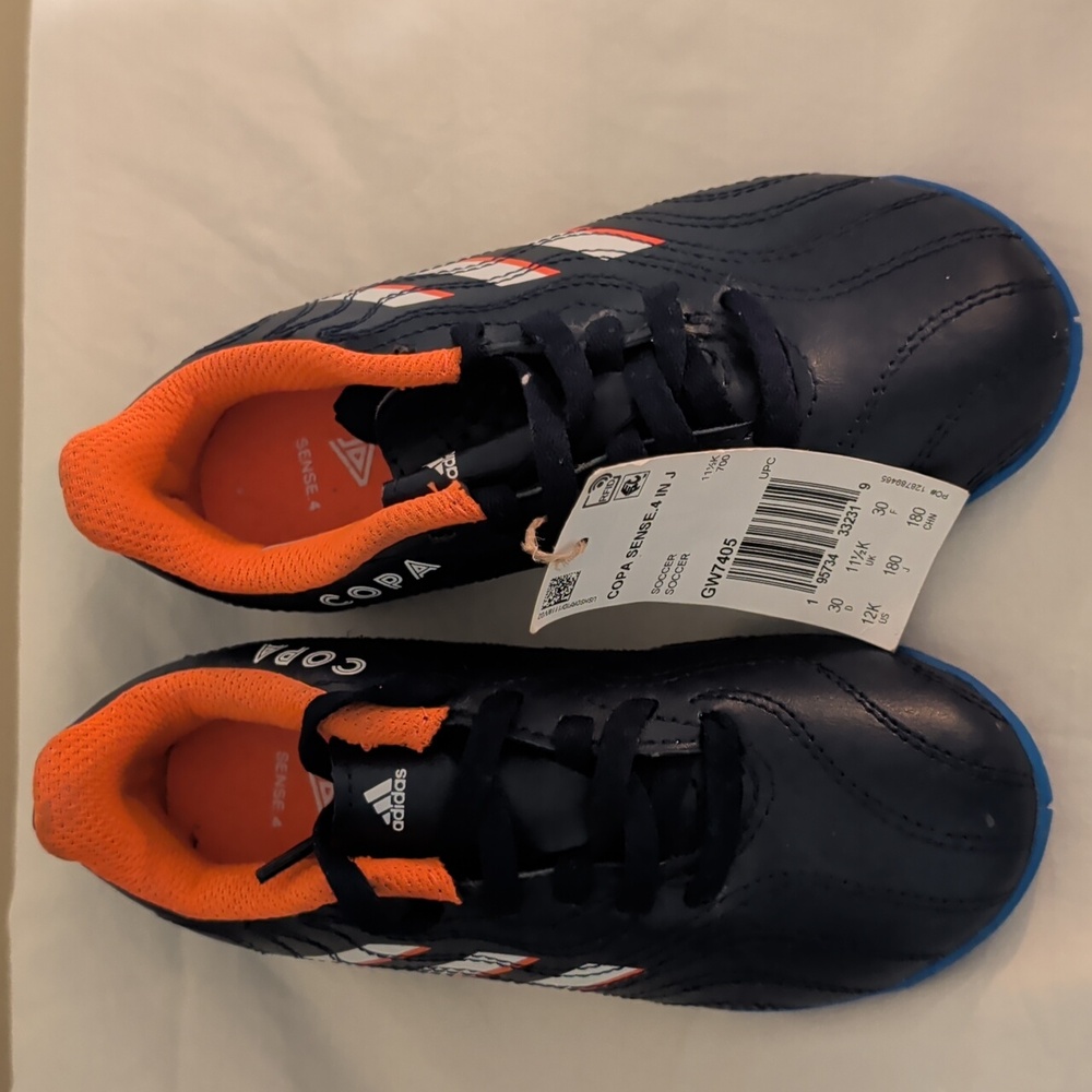 Adidas Kids Copa Sense Blue and Orange Sneakers